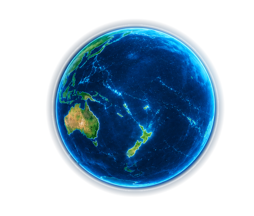 Pacific globe